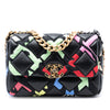 Chanel Medium Lambskin and Printed Silk Fixation 19 Flap Secondhand