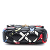 Chanel Medium Lambskin and Printed Silk Fixation 19 Flap Secondhand