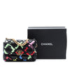 Chanel Medium Lambskin and Printed Silk Fixation 19 Flap Secondhand