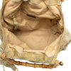 Miu Miu Laser Cut Suede Bamboo Top Handle Bag Secondhand