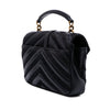 Saint Laurent Medium Chevron Calfskin and Suede Monogram College Bag Secondhand