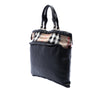 Burberry House Check Trimmed Leather Big Crush Convertible Tote Secondhand