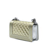Chanel Small Bicolor Quilted Metallic Patent Boy Flap Secondhand