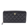 Chanel CC Quilted Caviar Zip Around Wallet Secondhand