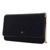 Chanel Bicolor Satin Diamond Stitch Wallet On Chain Secondhand