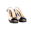 Secondhand Yves Saint Laurent Leather Colorblock Pattern Slingback Pumps