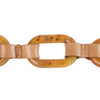 Secondhand Prada Tortoiseshell-Effect Resin & Leather Chain Belt - '00s