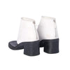 Secondhand Miu Miu White Leather Thong Ankle Booties 