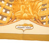 Secondhand Hermès “Zéphyr” Gold Silk Carré 90 Scarf By Julia Abadie