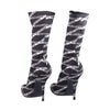 Secondhand Balenciaga Monogram Logo-Print Stretch Sock Boots