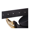 Secondhand Gucci Black Leather Belt with Gold-Tone G Buckle 