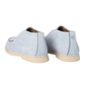 Secondhand Loro Piana Open Walk Suede Ankle Boots Light Blue - '20s
