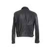 Secondhand Leather Biker Jacket with Metal Applications 