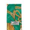 Gianni Versace Green Printed Silk Tie - '90s Second hand