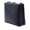 Chanel CC Quilted Lambskin Kiss Lock Minaudiere Chain Crossbody Secondhand