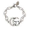 Secondhand Gucci Palladium Plated Crystal Double G Bracelet