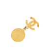 Chanel CC Gold Plated Medallion Drop Pin Brooch Secondhand
