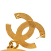 Chanel CC Gold Plated Medallion Drop Pin Brooch Secondhand