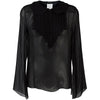 Chanel Black Transparent Silk Blouse - '00s Second hand