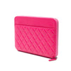 Chanel Large Quilted Lambskin Zip Around Organizer Clutch Secondhand