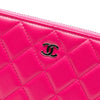 Chanel Large Quilted Lambskin Zip Around Organizer Clutch Secondhand