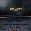 Saint Laurent Croc Embossed Leather Cassandre Phone Holder Secondhand
