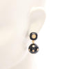 Chanel CC Resin and Gold Plated Polka Dot Dangle Clip On Earrings Secondhand