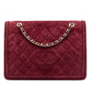 Chanel CC Quilted Suede Diamond Full Flap Secondhand