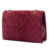 Chanel CC Quilted Suede Diamond Full Flap Secondhand