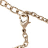 Chanel CC Gold Plated Faux Pearl Flower and Strass Heart Pendant Necklace Secondhand