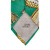 Gianni Versace Green Printed Silk Tie - '90s Second hand