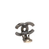 Chanel CC Brass Strass Lacquered Clip On Earrings Secondhand