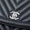 Chanel CC Chevron Lambskin Round Flap Clutch Secondhand