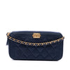 Chanel Quilted Caviar Boy Double Zip Wallet On Chain Secondhand