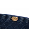 Chanel Quilted Caviar Boy Double Zip Wallet On Chain Secondhand