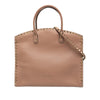 Valentino Leather Rockstud Dome Shopper Satchel Secondhand