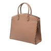 Valentino Leather Rockstud Dome Shopper Satchel Secondhand