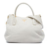 Prada Vitello Daino Zip Top Convertible Tote Secondhand