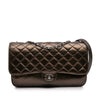 Chanel Medium Metallic Crackled Calfskin Clams Pocket Flap Secondhand