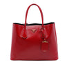 Prada Medium Saffiano Vernice Double Satchel Secondhand