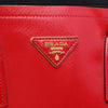 Prada Medium Saffiano Vernice Double Satchel Secondhand