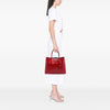 Prada Medium Saffiano Vernice Double Satchel Secondhand