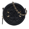 Chanel Caviar CC Filigree Round Clutch with Chain Secondhand