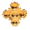 Chanel Gold Plated Lion Logo Cross Brooch Secondhand