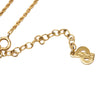 Dior Gold Plated Strass CD Logo Oval Pendant Necklace Secondhand
