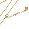 Dior Gold Plated Strass CD Logo Oval Pendant Necklace Secondhand