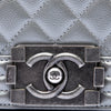Chanel Old Medium Quilted Metallic Caviar Boy Flap Secondhand