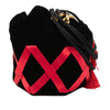 Saint Laurent Velvet Tassel Drawstring Bucket Bag Secondhand