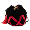 Saint Laurent Velvet Tassel Drawstring Bucket Bag Secondhand