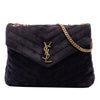 Saint Laurent Medium Matelasse Suede Monogram LouLou Shoulder Bag Secondhand